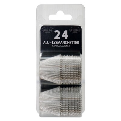 Alumanchetter 24 stk. Sølv/Guld - Asp-Holmblad
