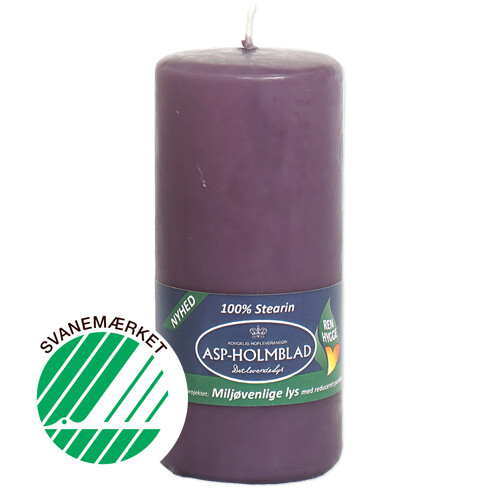 Miljøvenlige bloklys 5,8 x 13 cm  Vintage Violet - 100% stearin
