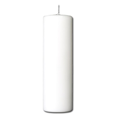 Pillar candle 7,8 x 25 cm - paraffin White