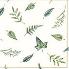 Airlaid napkins &quot;Gentle Leaves White&quot; 40 x 40 cm 12 pcs.
