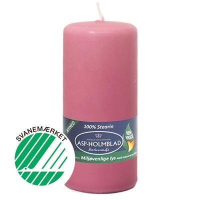 Miljøvenlige bloklys 5,8 x 13 cm Dusty Rosa - 100% stearin