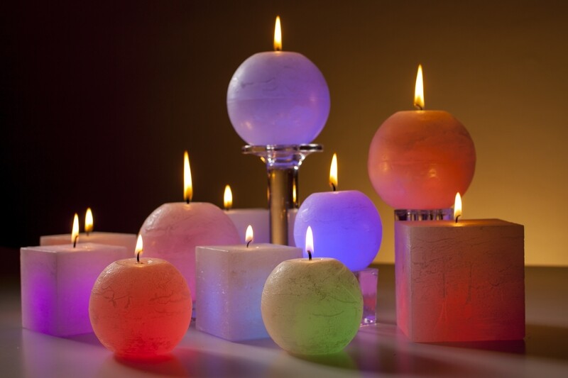 LED-Diode Rustic ball candle Ø10 cm paraffin