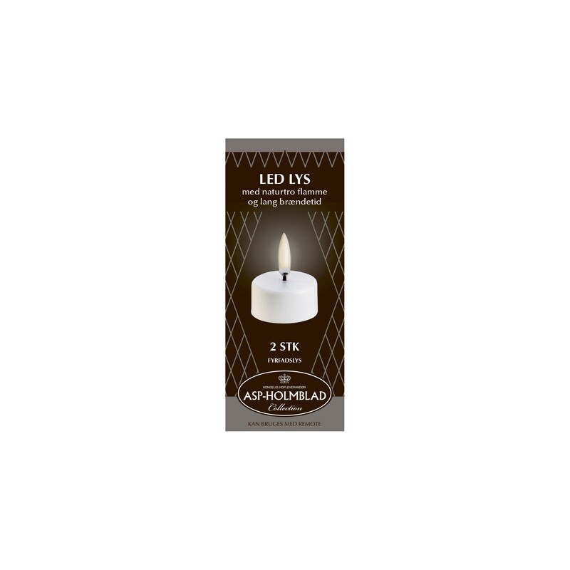 ASP-HOLMBLAD LED Candle 3.8 x 2 cm 2-pack White in a beautiful gift box