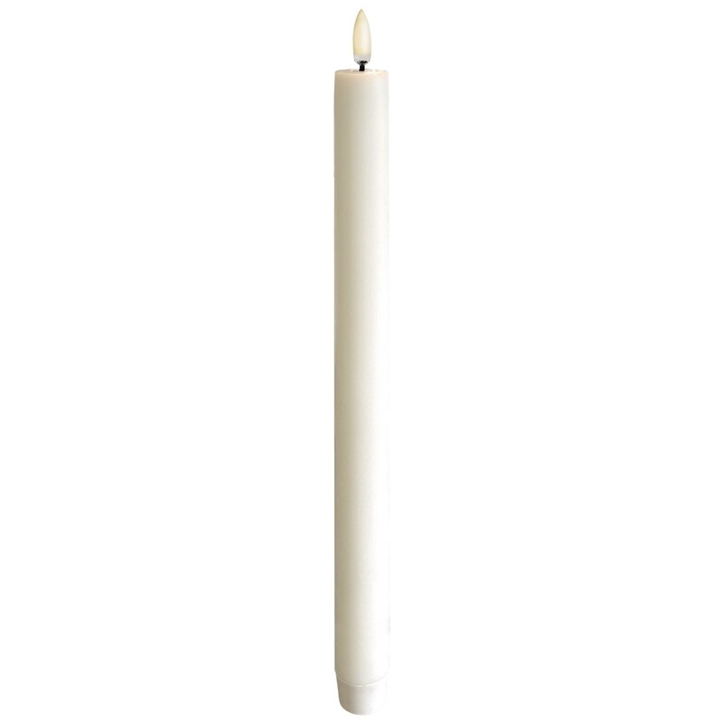 ASP-HOLMBLAD LED Wax Crown Candle 2.3 x 28 cm 2-pack White in a beautiful gift box