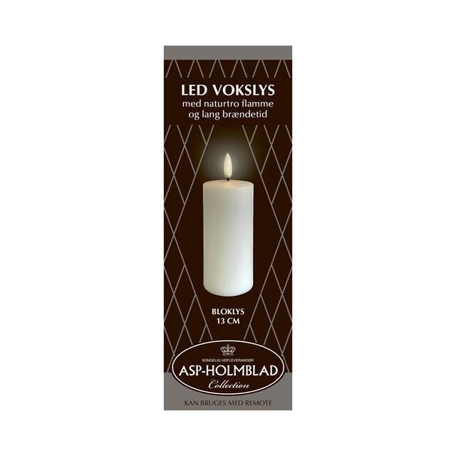 ASP-HOLMBLAD LED Wax Candle 5.8 x 13 cm White in a beautiful gift box