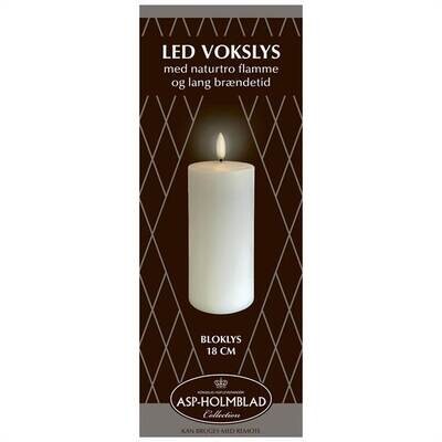 ASP-HOLMBLAD LED Wax Candle 5 x 7.5 cm White in a beautiful gift box