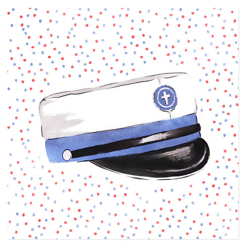 Lunch napkins 3-Ply 33 x 33 cm 20 pcs. &quot;Student Cap Blue&quot;