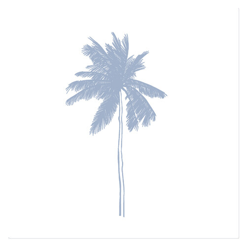 Dinner napkins 3-Layer 40 x 40 cm 20 pcs. &quot;Palmo White/Dusty Blue&quot;
