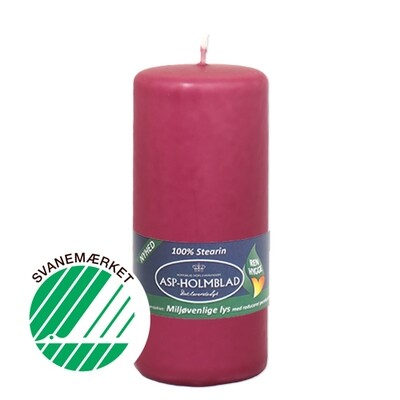 Eco-friendly pillar candles 5.8 x 13 cm Rhododendron - 100% stearin