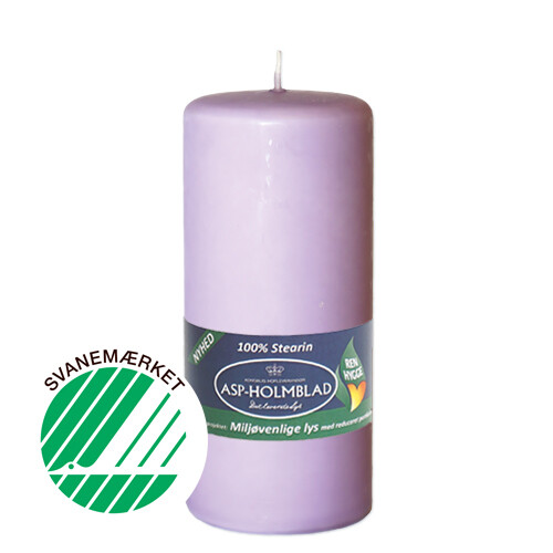 Miljøvenlige bloklys 5,8 x 13 cm  Lavender - 100% stearin