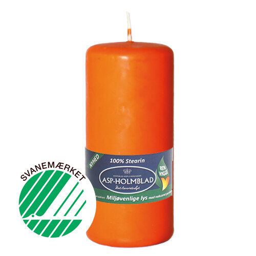 Eco-friendly pillar candles 5.8 x 13 cm Cheddar - 100% stearin