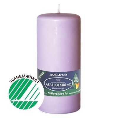 Eco-friendly pillar candles 6.8 x 15 cm 100% stearin Lavender