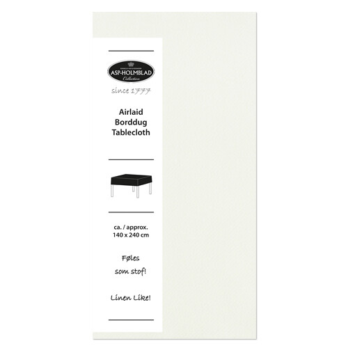 Airlaid folding table cloth White 1.4 x 2.4 m