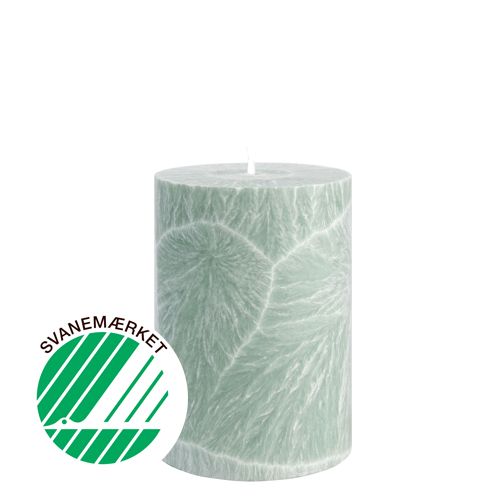 Shea Pillar Candle 6.7 x 10 cm &quot;Dusty Green&quot; in gift box