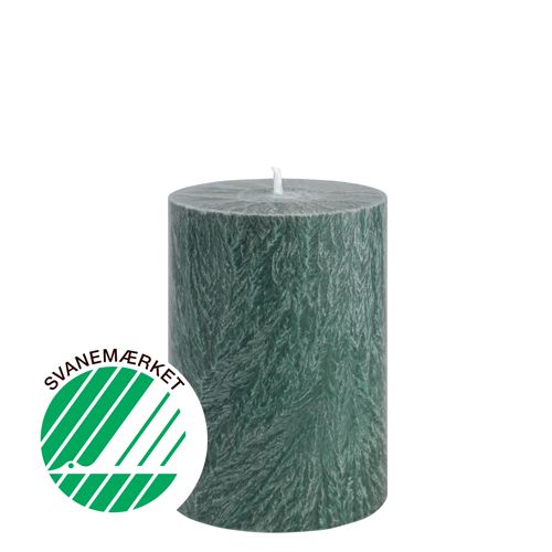 Shea Pillar Candle 6,7 x 10 cm “Green” in gift box