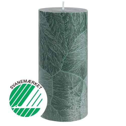 Shea Pillar Candle 6.7 x 15 cm “Green” in gift box