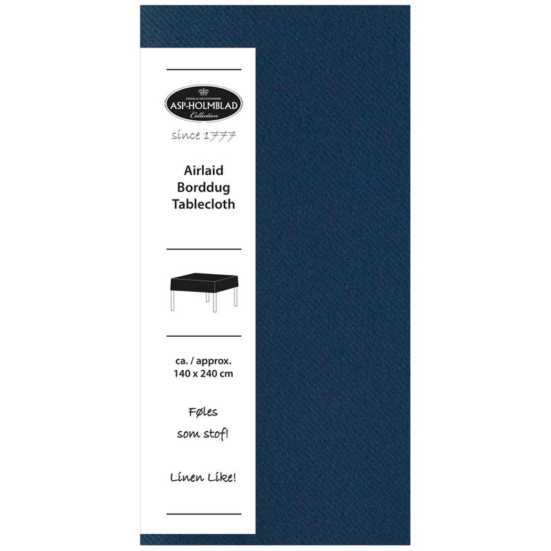 Airlaid folding tablecloth Blue 1.4 x 2.4 m
