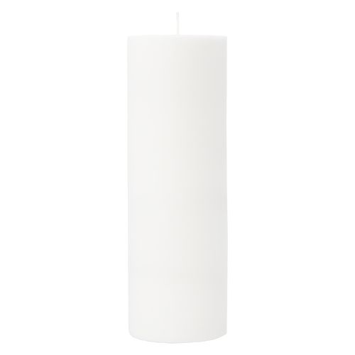 “Cobweb&quot; pillar candle 6.6 x 18 cm white 100% pure stearin “Flat top&quot;