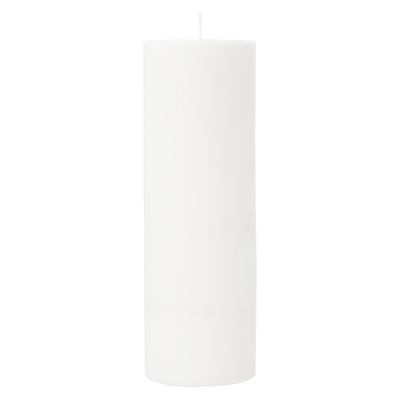 “Cobweb&quot; pillar candle 6.6 x 18 cm white 100% pure stearin “Flat top&quot;