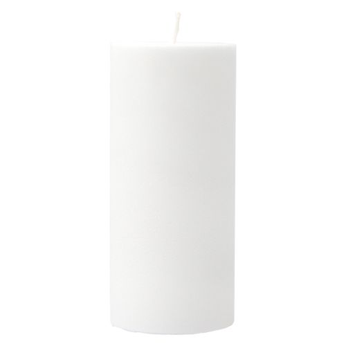 “Cobweb&quot; pillar candle 6.6 x 15 cm white 100% pure stearin “Flat top&quot;