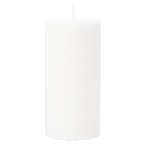 “Cobweb&quot; pillar candle 5.6 x 12 cm white 100% pure stearin “Flat top&quot;