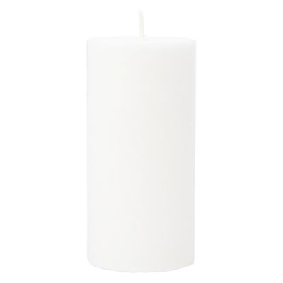 “Cobweb&quot; pillar candle 5.6 x 12 cm white 100% pure stearin “Flat top&quot;