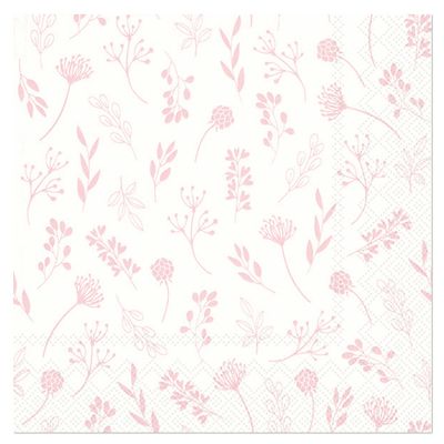Dinner napkins 3-Layer 40 x 40 cm 20 pcs. &quot;Tilda White-Dusty Pink&quot;