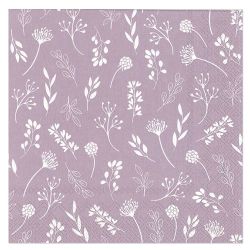 Lunch napkins “Tilda Lavender-White&quot; 33 x 33 cm 3-ply 20 pcs.