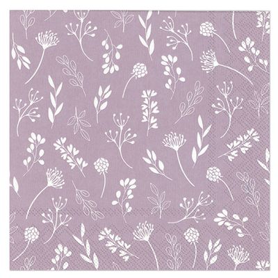 Lunch napkins “Tilda Lavender-White" 33 x 33 cm 3-ply 20 pcs.