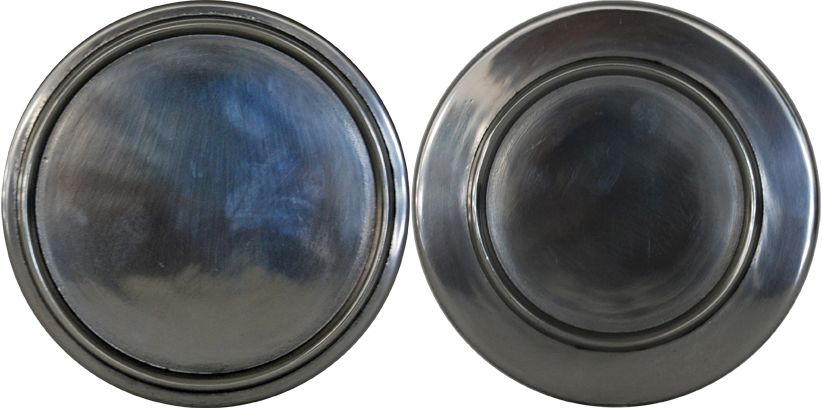 Aluminum candle plat Ø12.5 cm &quot;TWO IN ON&quot;