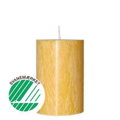 Shea Pillar Candle 6.7 x 10 cm “Yellow” in gift box