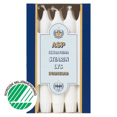 Crowntop candle No. 55 2.3 x 20 cm 10 pcs. 100% pure stearin White