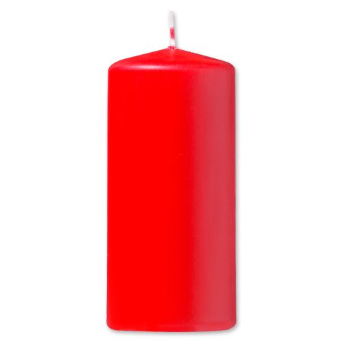 Pillar candle 5,8 x 13 cm Brilliant Red - 100% stearin