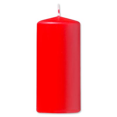 Pillar candle 5,8 x 13 cm Brilliant Red - 100% stearin