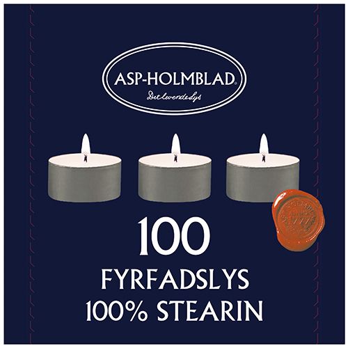 Tealights 100% pure stearin 6 hours 100 pcs.