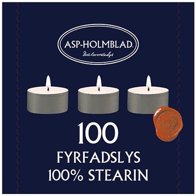 Tealights 100% pure stearin 6 hours 100 pcs.