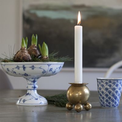 Crowntop candle No. 55 2.3 x 20 cm 30 pcs. 100% pure stearin White