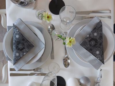 Dinner napkins 3-Layer 40 x 40 cm 20 pcs. Silver