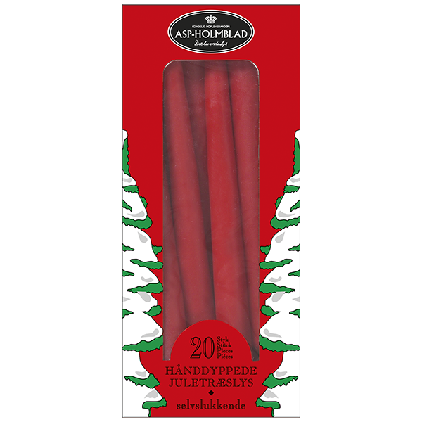 Christmas tree candles self-extinguishing 20 pcs. Red 1.2 x 12 cm