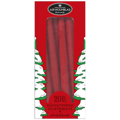 Christmas tree candles self-extinguishing 20 pcs. Red 1.2 x 12 cm