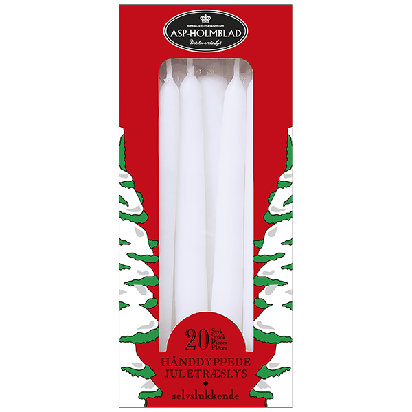 Christmas tree candles self-extinguishing 20 pcs. White 1.2 x 12 cm