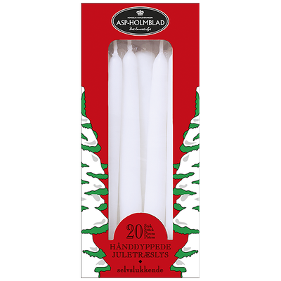 Christmas tree candles self-extinguishing 20 pcs. White 1.2 x 12 cm