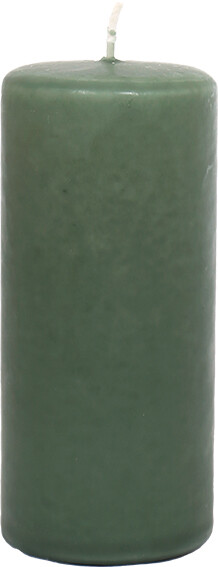 Low Emission Pillar Candle 5.8 x 13 cm Moss Green - 100% Stearin