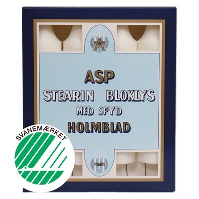 Advent candle 5 x 20 cm white 100% pure stearin w. spear 4 pack