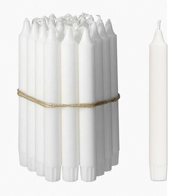 Crowntop candle No. 57 2.2 x 20 cm 140 pcs. 100% pure stearin White