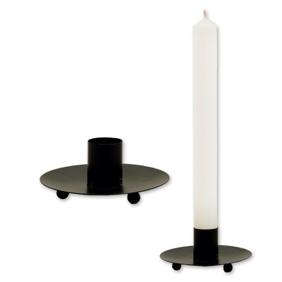3-legged metal candle holder black - fits candles with a diameter of 3 cm