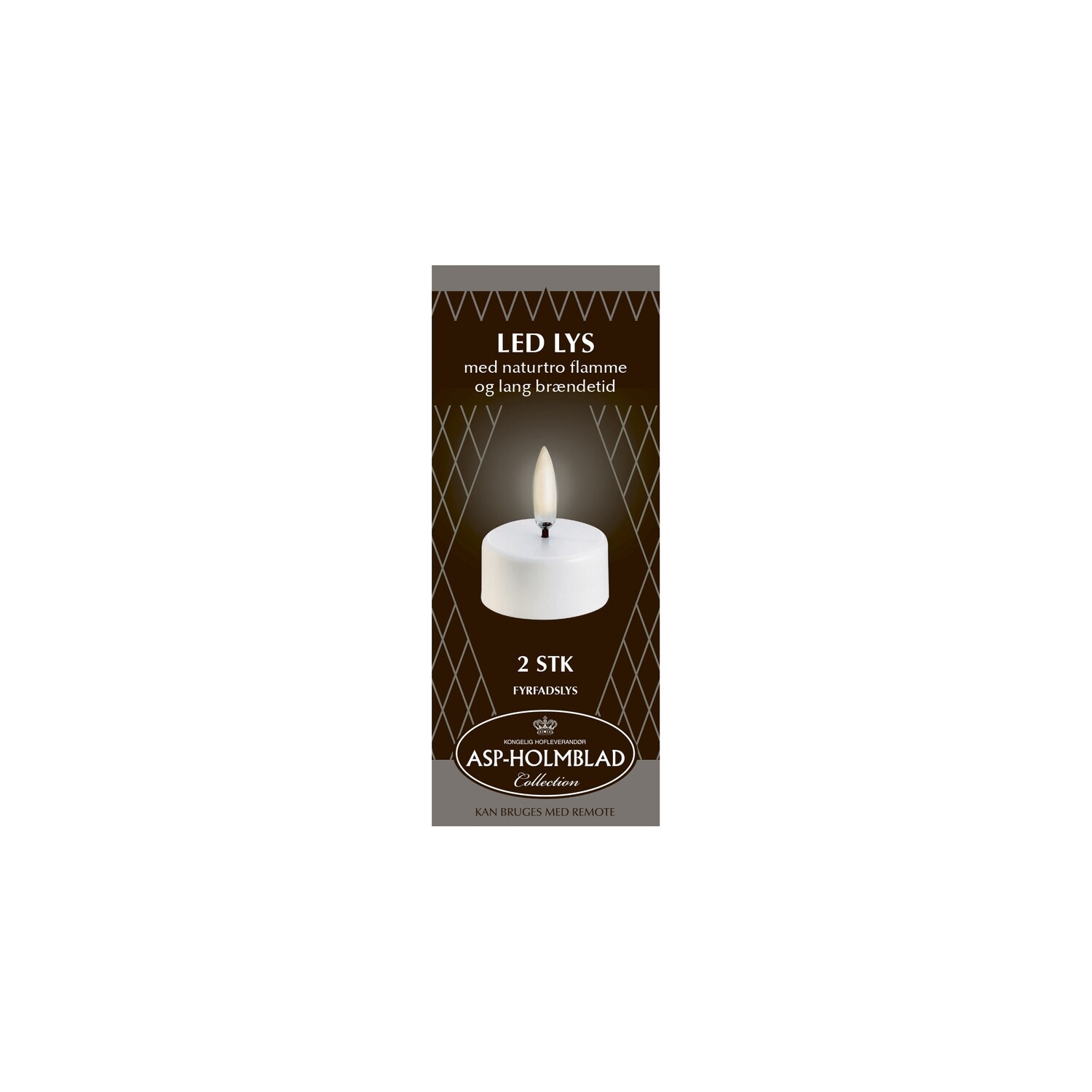 ASP-HOLMBLAD LED Candle 3.8 x 2 cm 2-pack White in a beautiful gift box