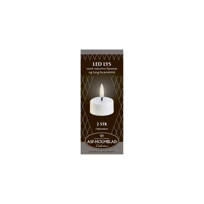 ASP-HOLMBLAD LED Candle 3.8 x 2 cm 2-pack White in a beautiful gift box