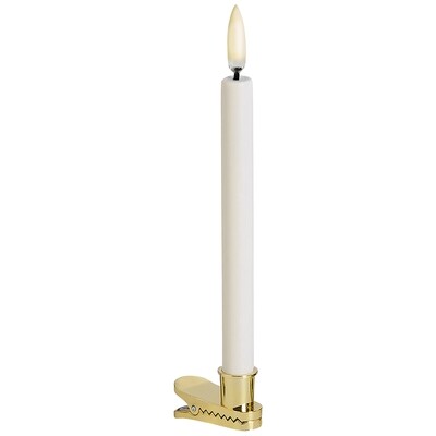 ASP-HOLMBLAD LED Christmas candles 1.3 x 13.8 cm 2 pcs. White in a nice gift box with clip