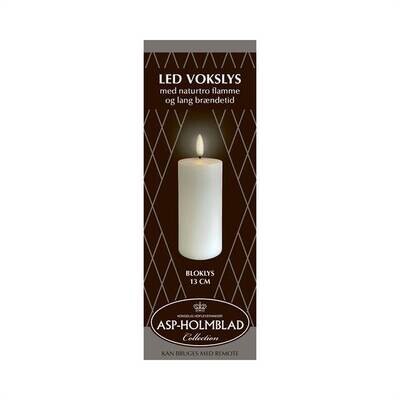 ASP-HOLMBLAD LED Wax Candle 5.8 x 13 cm White in a beautiful gift box